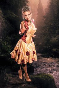 Korsett mit zarter Spitze